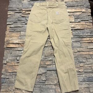 Carhartt FR Flame Resistant Pants Men’s 34x32 Tan Work Canvas Brown Cargo Pocket